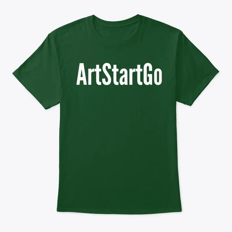 ArtStartGo Logo Letters White